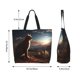 thumbnail image 5 of Disketp Pyramid Desert Cat Bolsa Tote Estampada para Mujer, Bolso de Hombro y de Mano para Compras y Viajes, 5 of 8