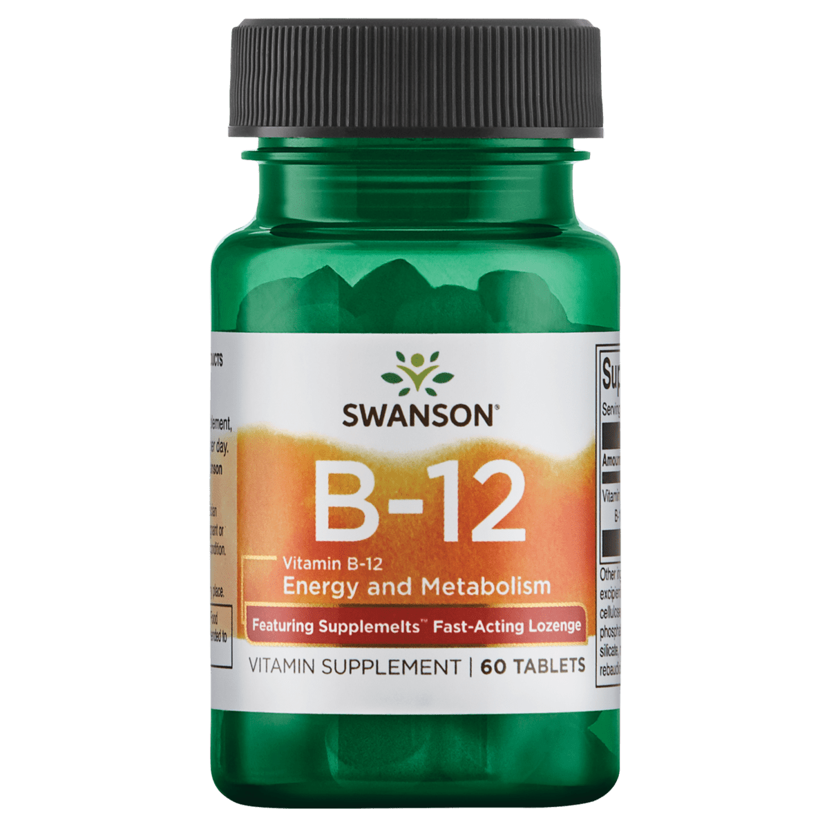 Swanson Vitamin B-12 Supplemelts 5,000 Mcg 60 Lozenges