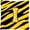 Black Gold, variant on Monogram Initial I Tiger Stripe - Black Gold Decorative Fabric Pillow