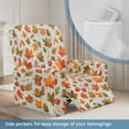 thumbnail image 3 of Kuiaobaty Fall Maple Leaf Print Reclining Slipcover with Pocket Wooden Easy Replacement Recliner Couch Cover Breathable Reclining Sofa Slipcover Thick Reclining Sofa Slipcover for Living Room, 3 of 8