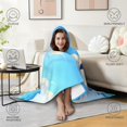 thumbnail image 4 of Summer Ocean Dolphin Wearable Blanket Hoodies for Women Men Adults Dolphin Lovers Warm Cozy Sunny Summer Sea Dolphins Hooded Blankets for Travel Sofa Decor Birthday Gifts 60x80 Inch, 4 of 5