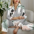 thumbnail image 4 of Goofa Cute Cartoon Sloth Printed Women’s 2 Piece Pajama Set Super,Pajamas Women's Long Sleeve Sleepwear Soft Button Down Loungewear Pjs Lounge Set Nightwear-, 4 of 9