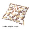 4 Pack Throw Pillow Covers golden brown feathers Breathable Pillow