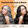 thumbnail image 2 of Black Hair Dye Shampoo 3 in 1, Long-Lasting Gray Coverage, Natural Black Hair Color Shampoo with Hair Masks, Easy Application Shampoo Para Canas for Women Men 16.9 Fl Oz, 2 of 7