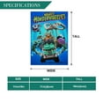 thumbnail image 3 of Mighty MonsterWheelies-themed Garden Flag. Perfect gift for fans, friends, and family members, and suitable for outdoor activities, party decorations11''x18'', 3 of 5