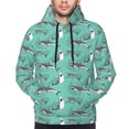 thumbnail image 4 of KLL Great White Shark Print Mens Hoodie Long Sleeve Casual Pullover Hooded Sweatshirt Fashion Drawstring Hoodies with Pocket-3X-Large, 4 of 6