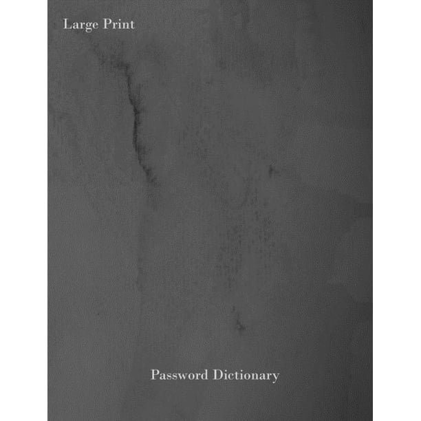 Large Print Password Dictionary "AllinOnePlace" Password