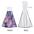 thumbnail image 3 of Yayeee Kitchen Hanging Hand Towels Set of 2 with Loop Bathroom Absorbent Tie Towel, Watercolor Pink Marble Pattern, 3 of 7