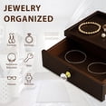 thumbnail image 3 of Key Holder and Jewelry Box 2 in 1, Jewelry Storage Box with Wooden 3-Tier Hanging Organizer - Multi-Function Entryway Organizer, Perfect for Hanging Keys, Ring Holder, Jewelry Storage, 3 of 7