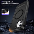 thumbnail image 6 of ELEHOLD for iPhone 11 Case,Compatible with Mag Safe Accessory,Magnetic Heavy Duty Drop Protection Invisible Kickstand Rugged Military-Grade Protective Phone Case ,Black, 6 of 8
