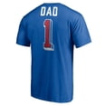 thumbnail image 3 of Men's Royal Detroit Pistons Number One Dad T-Shirt, 3 of 3