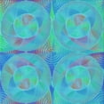 thumbnail image 1 of Ahgly Company Machine Washable Indoor Square Transitional Blue Ivy Blue Area Rugs, 4' Square, 1 of 7
