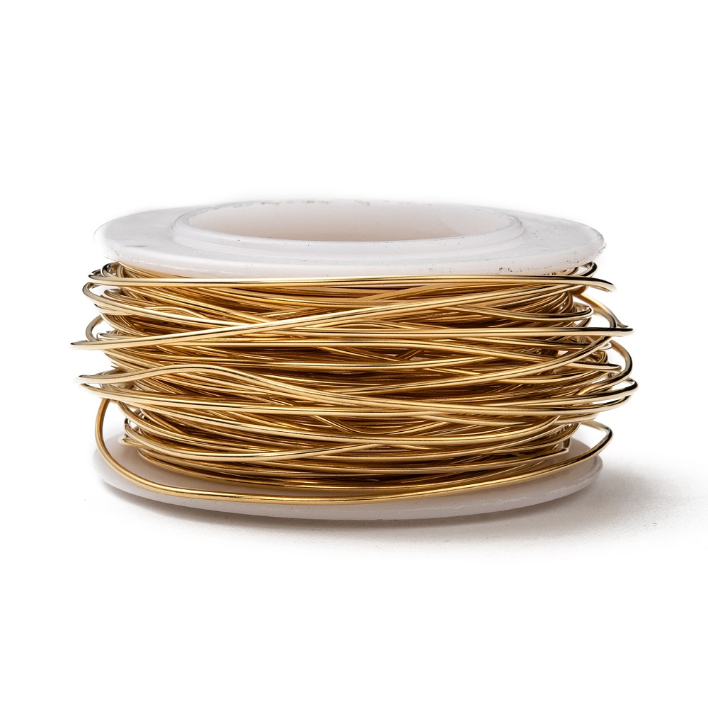 1roll 304 Stainless Steel Wire Golden 21 Gauge 0.7mm about 32.8 Feet(10m)/roll