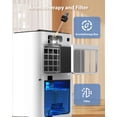 thumbnail image 6 of 95 oz Dehumidifier for Home, 1000 Sq Ft, with Drain Hose, Auto Shut Off, Timer, Sleep Mode, 7 Color Light, White, 6 of 6