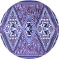 thumbnail image 1 of Ahgly Company Indoor Round Persian Blue Traditional Area Rugs, 3' Round, 1 of 4