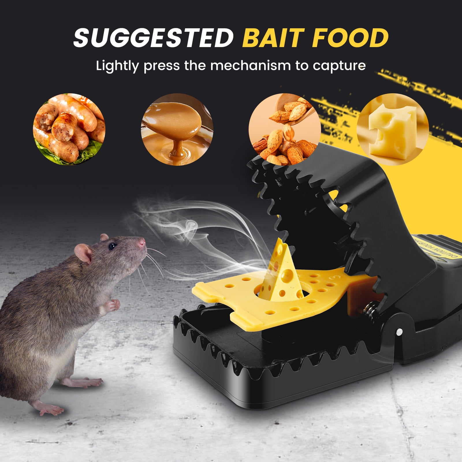 Mouse Traps Impact Traps, Pack of 12 Reusable Mouse Traps, Efficient Professional Rat Traps for Indoor, Home, Kitchen, Outdoor Garden (Small)