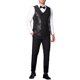 thumbnail image 2 of INSPIRE CHIC Chaleco para Hombre V-Neck Slim Fit Doble Botón Fiesta Disco Prom Noche de Club con Lentejuelas S Negro, 2 of 5