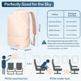 thumbnail image 3 of Aisboks 13-16Inch Laptop Backpack for Women,Lightweight 15.6'' Travel Laptop Backpack,Fashion Durable Water-Resistant Laptop Bag,Carry On Anti-Theft Backpack,Blush Beige Pink, 3 of 8