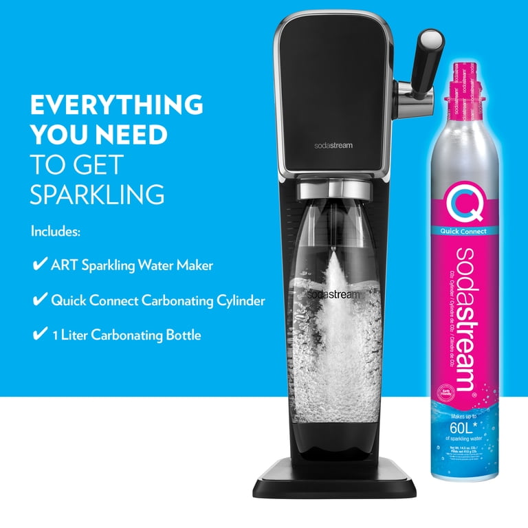 SodaStream Art Sparkling Water Maker Black with 1L Dishwasher Safe