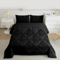 thumbnail image 2 of Manfei Damask Floral Pattern Full Size Comforter Sets,Rustic Baroque Flower Bedding Comforter Set,Black bohemian Floral Bedding Sets For Adults,Breathable Home Decor Reversible,3 Pieces, 2 of 8