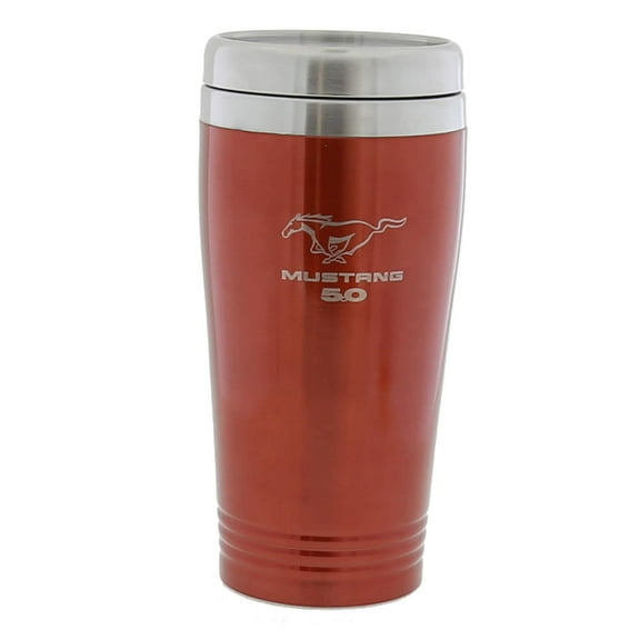 Ford Mustang 50 Red Stainless Steel Travel Mug Tumbler