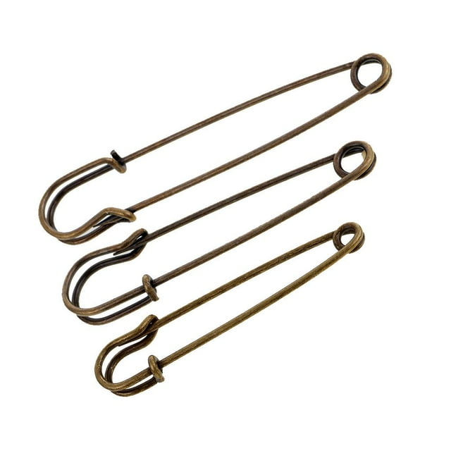 veasfak 3 Pcs Épingles en Acier Inoxydable Robustes pour Couvertures Jupes Bronze 3 Pcs