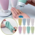 thumbnail image 3 of Ensemble de Bouteilles Distributrices Plates en Silicone pour Voyage pour Équipement de Plein Air et Rangement de Cosmétiques à la Maison Bouteilles de Lotion et de Shampoing en Silicone Étanches Contenants Distributrices Portatifs pour Voyage, 3 of 3