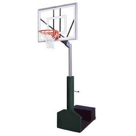 Navy Blue Team Ball - First Team Rampage Turbo Steel-Glass Portable Basketball System44; Navy Blue