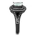 thumbnail image 3 of IP Light Black (IP Gun) Stainless Steel Ring with AAA Grade CZ in Clear for Women Clear Stone Color Style TK2731 Size 10, 3 of 3