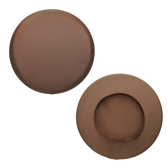 Uxcell 2 Pcs Stool Covers Round Bar Brown Chair Covers with Elastic Band for 11-14 Inch Chair