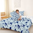 thumbnail image 4 of Castle Fairy Hockey Print Full Size Comforter Sets 3-Piece, Sport Gamer Bedding Comforter Set, Blue White,1 Comforter and 2 Pillowcases, 4 of 6
