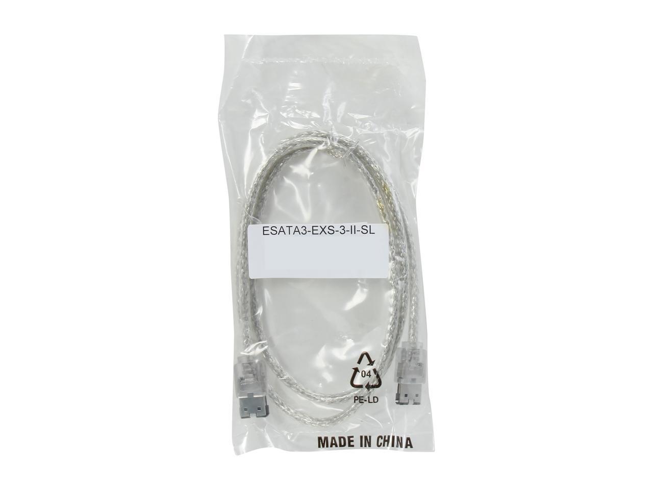 Nippon Labs ESATA3-EXS-3-llSL 3 ft. eSATA III(Type I) Male to Male Cable, Silver - image 3 of 3