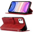 thumbnail image 2 of for iPhone 11 Wallet Case with Card Holder Slots,Kickstand Phone Cover Premium Leather Magnetic Closure Slim Flip Shockproof Wrist Strap Case for iPhone 11 6.1",Wine Red, 2 of 15