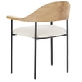 thumbnail image 5 of SAFAVIEH Couture Denver Contemporay Boucle Solid Dining Armchair, Ivory/Black, 5 of 7