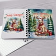 thumbnail image 4 of Merry Christmas Santa Reindeer Antlers Golden Retriever Sleigh Xmas Winter Holiday Spiral Bound Journal Goldens Dog Lover Gifts Idea 5x7in Spiral Notebook - 00023, 4 of 5