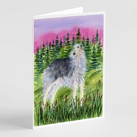 Borzoi Greeting Cards and Envelopes Pack of 8