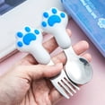 thumbnail image 3 of YAOMOBB Cartoon Spoon Cute Cartoon Spoon Easy to Clean Mini Spoon with Paw Design for Daily Use, 3 of 5