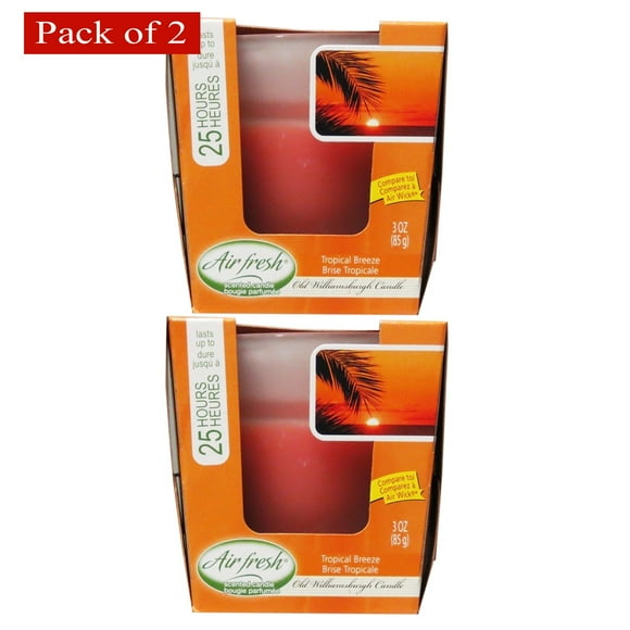 Air Fresh Bougie Style Glade 3 Oz Brise Tropicale (Lot de 2)