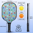 thumbnail image 4 of Pickleball Paddles Set,Pioneer Flower Floral Print Pattern Fiberglass Surface Pickleball Racket Set with 2 Indoor Outdoor Pickleball Balls and Pickleball Bag,Pickle-ball Equipment, 4 of 6