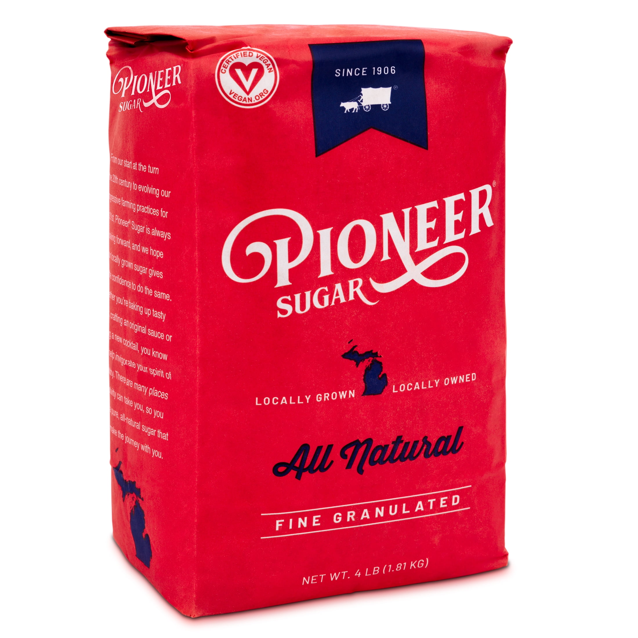 (2 pack) Pioneer All Natural Finely Granulated Sugar, 64 Oz