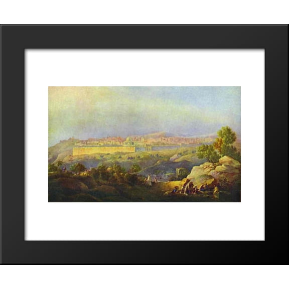 View of Jerusalem 20x24 Framed Art Print by Maxim Vorobiev