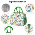thumbnail image 4 of Womens Colorful Dinosaurs Holding Flowers Lunch Box for Work,Insulated Lunch Bag for Women,Loncheras Para Mujer,Leakproof Adult Lunch Bag for Work,Beach,Travel,Picnic,Camping, 4 of 7