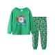 thumbnail image 1 of Conjunto de pijama de manga larga con estampado navideño para niñas para invierno, 1 of 4