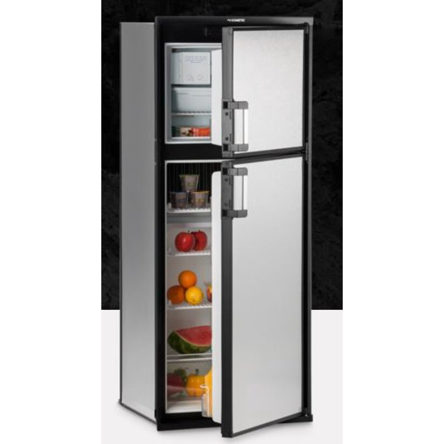 Dometic Refrigerator /Freezer DM2882RB1 Refrigerator /Freezer; Americana II; Dual Compartment 2 Door Refrigerator With Freezer; Permanent Bolt-In; 8 Cubic Foot; 110 Volt AC