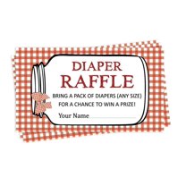 Inkdotpot 30BBQ Baby ShowerDiaper Raffle Ticket Lottery Insert Cards Supplies Games For Baby Shower Party Bring A Pack Of Diapers To Win Favors Gifts And Prizes