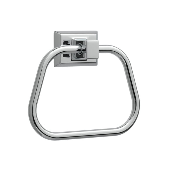 Proflo Square Closed Towel Ring in Polished Chrome