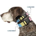 thumbnail image 2 of Buckle-Down Pet Collar, Dog Collar Plastic Buckle, Summer Essentials Color Block 6, 11 to 16.5 Inches 1.0 Inch Wide, 2 of 8