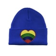 thumbnail image 1 of Gravity Threads Rainbow Heart Patch Cuffed Beanie - Royal, 1 of 2