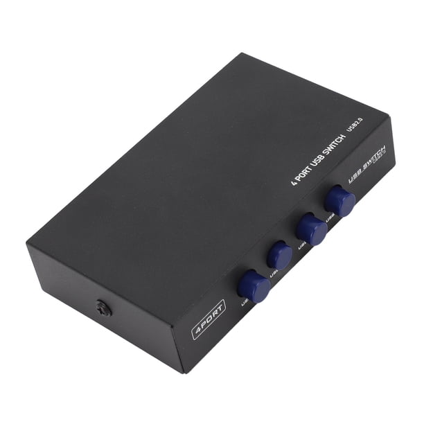 Conmutador Para Compartir USB 2,0 A USB B, Caja De Interruptor Manual Para Compartir USB, Control De Botón Independiente, 4 Puertos, Portátil Para Cámara Para OS X