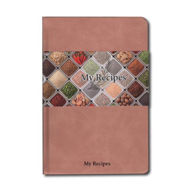 VESSALICO - Livre de Recettes Vierge avec Couverture Rigide et Imperméable, Table de Mesure, Marque-Pages, Poche à Notes 150+ Pages, 8.6Lx5.9W - Livre de Recettes à Écrire - Gardez Vos Recettes pour Toujours